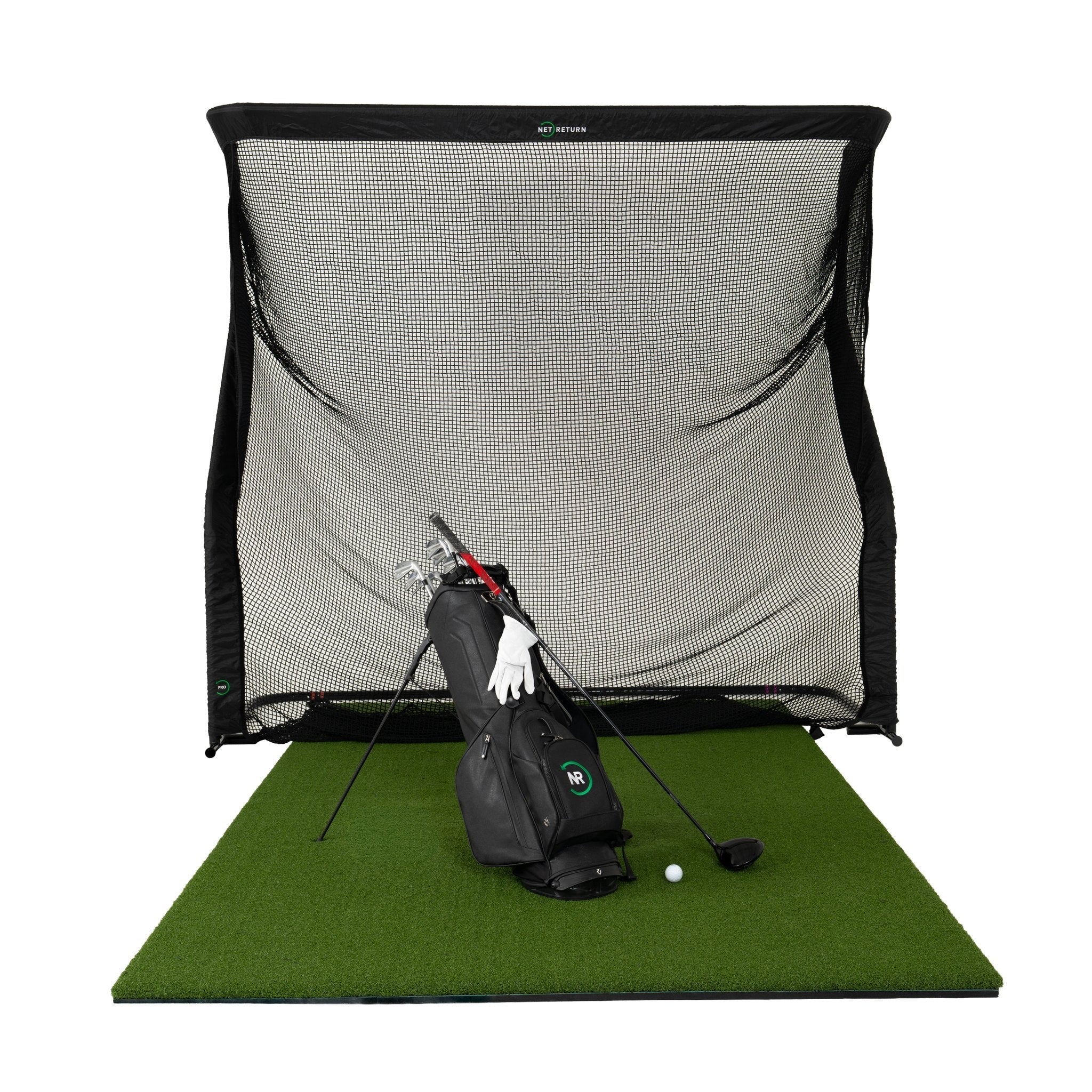 The Net Return golf bag, angled view