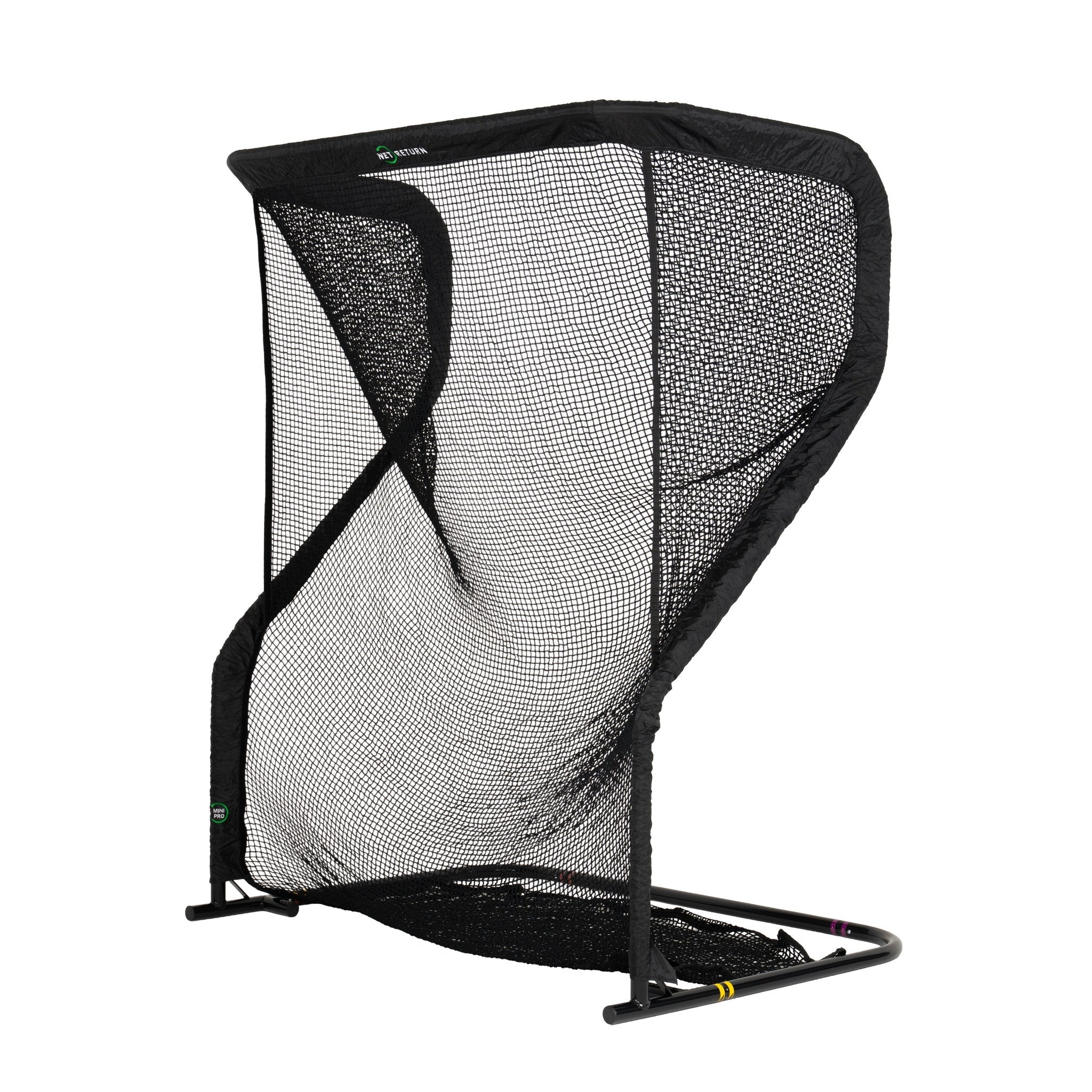 The Net Return Mini Pro golf net, left angled view