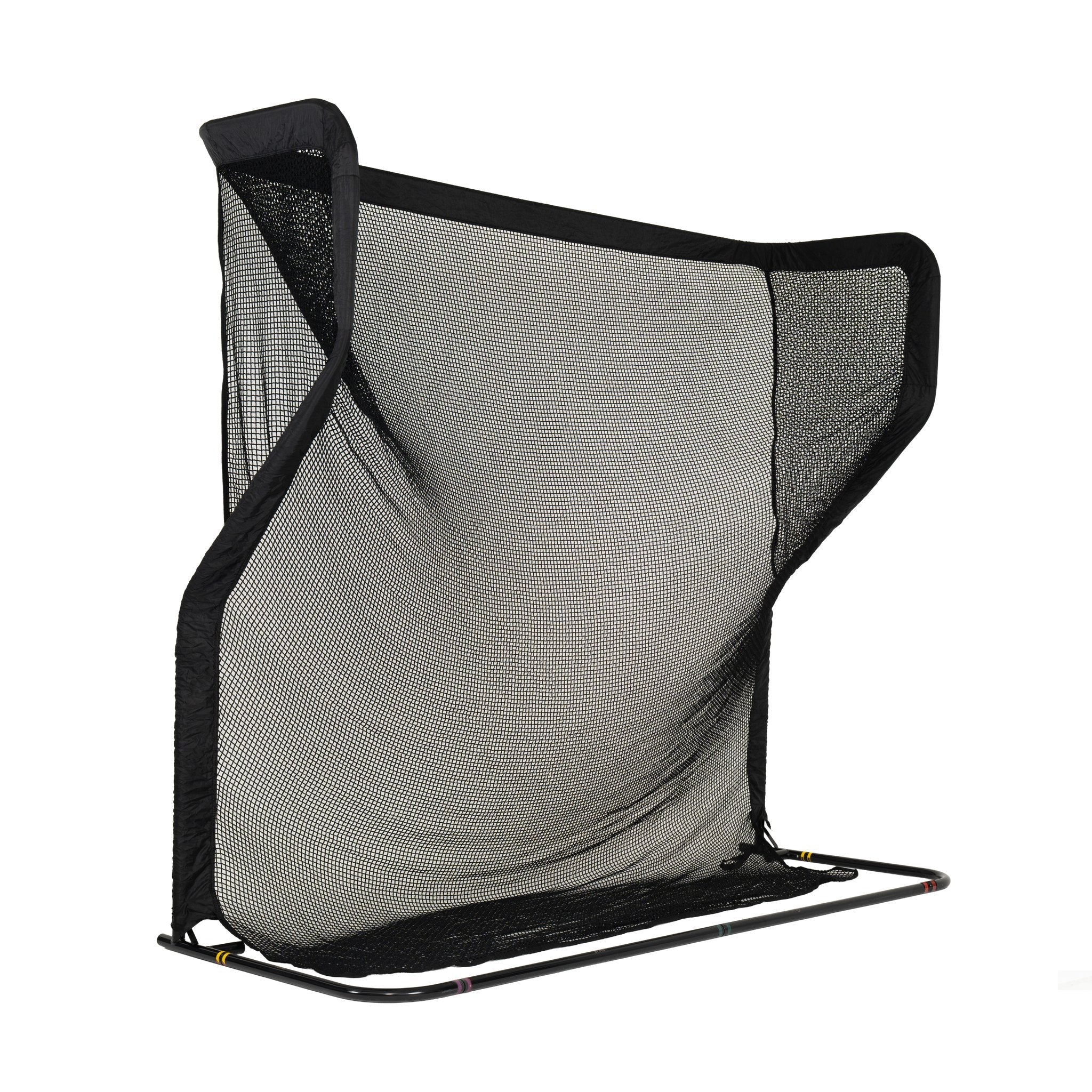 The Net Return Pro Series 9 golf net, rear left angled view
