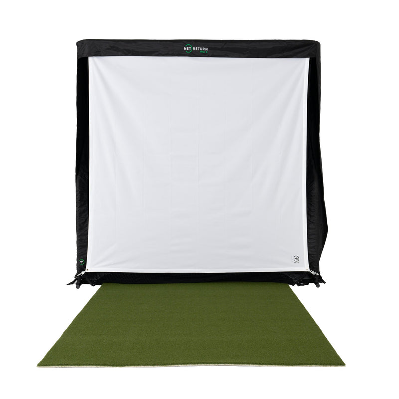 The Net Return Simulator Screen with turf and valence, front view