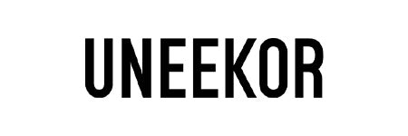 The image displays the word "UNEEKOR" written in bold, black letters.