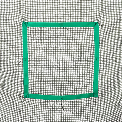 A grid pattern featuring a smaller square outlined in green in the center.