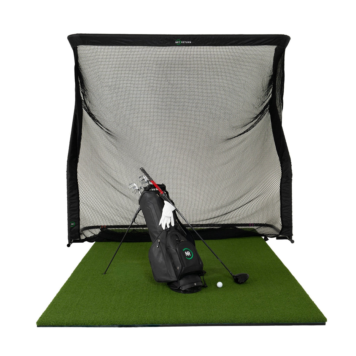 The Net Return golf bag, angled view