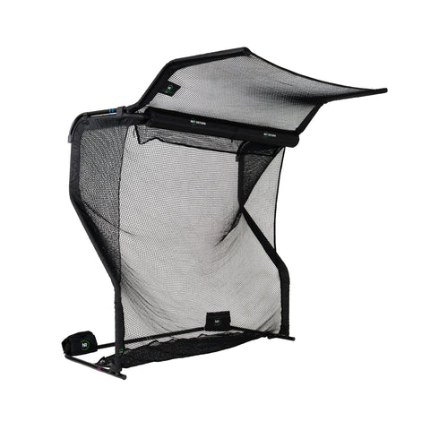 The Net Return Home Series golf net with the No Fly Zone, right angled view