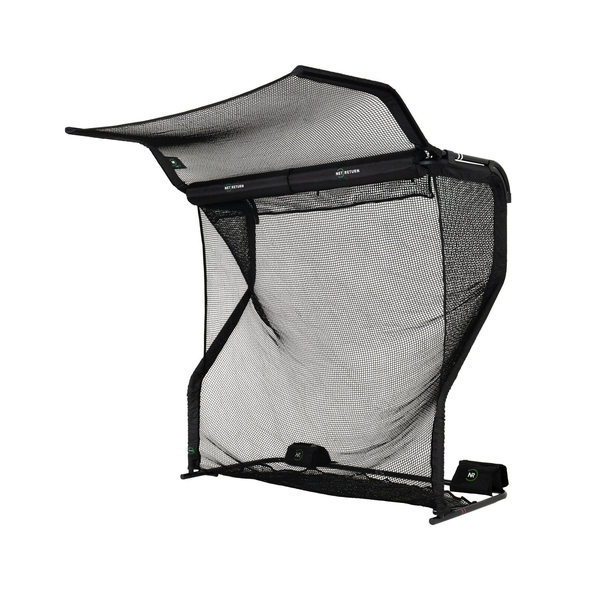 The Net Return Home Series golf net with the No Fly Zone, left angled view