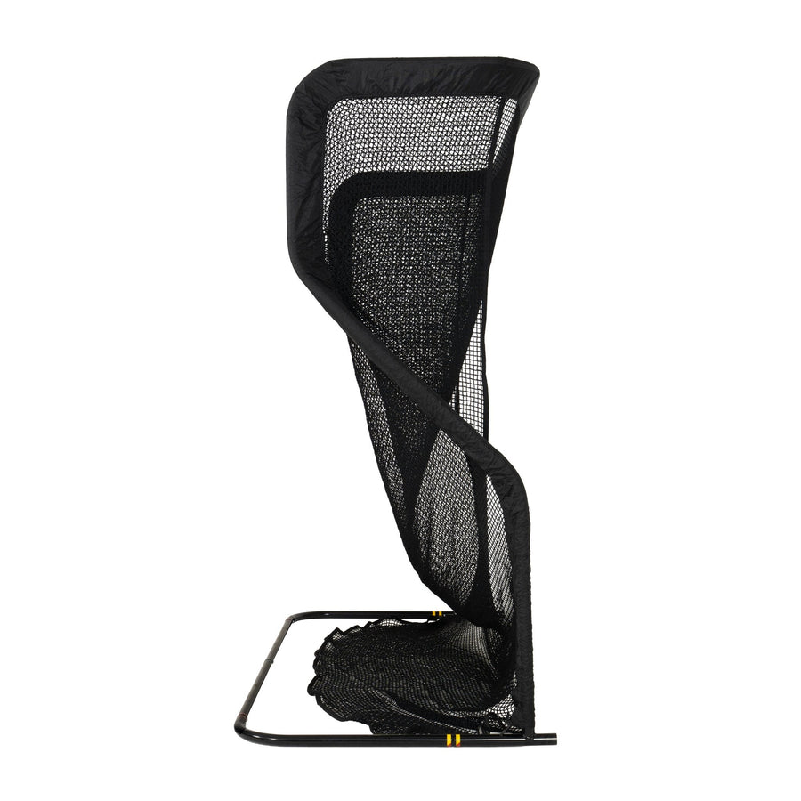 Side view of the Pro Series net showing its S-shaped frame