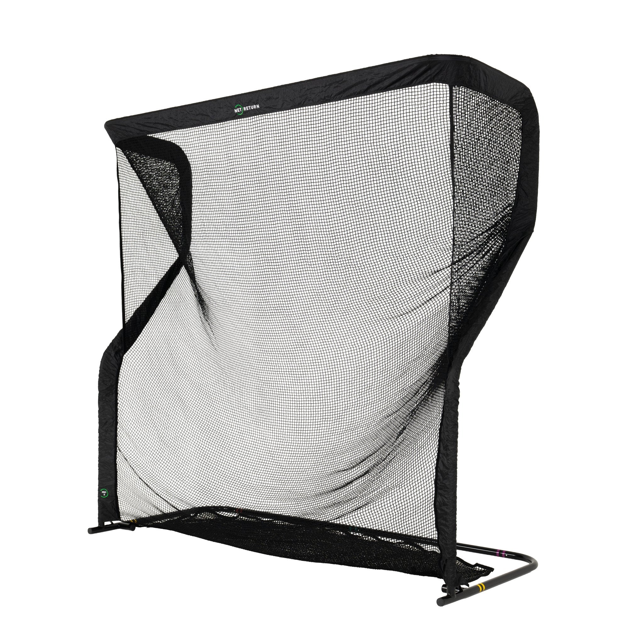 The Net Return Pro Series 8 golf net, left angled view