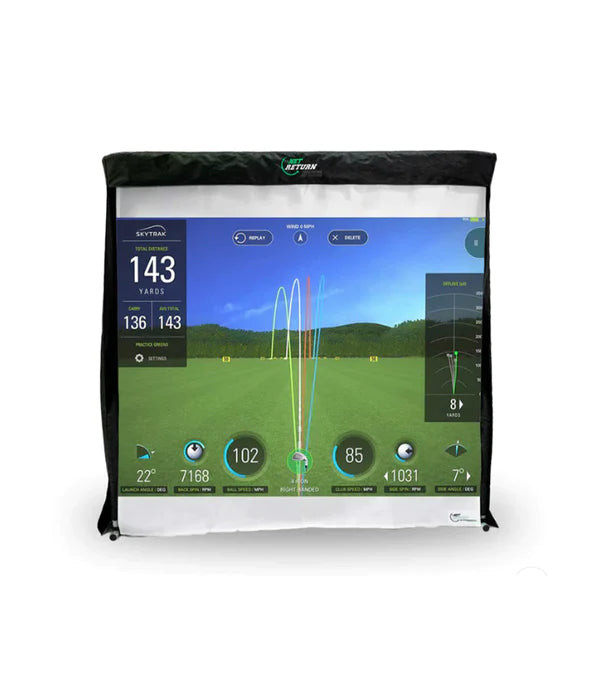 Indoor golf simulator setup