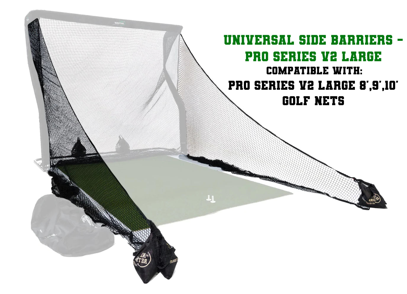 Pro Series V2 Large Side Barriers - Pair (4 Sandbags Included)