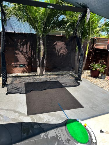 Net Return set up on a patio